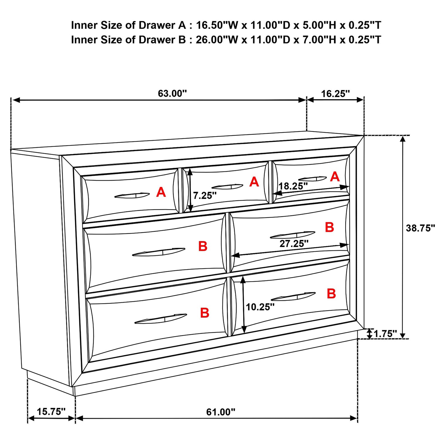 Atlas 5-piece Eastern King Bedroom Set Dark Oak