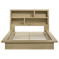 Hendricks Queen Bookcase Headboard Platform Bed Light Oak