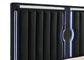 Ravenne 4-piece Velvet Upholstered Queen LED Bedroom Set Black