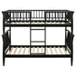 Abram Windsor Twin Over Twin Wood Bunk Bed with Ladder Black