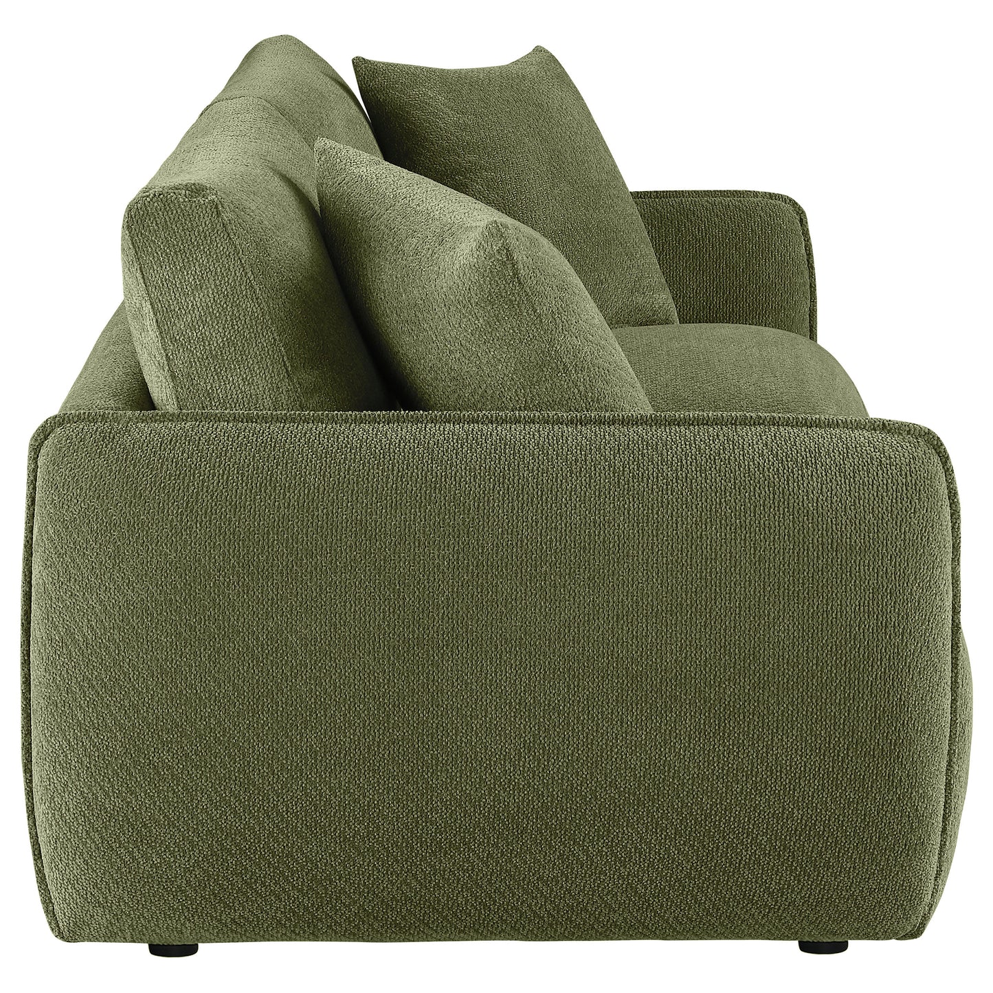 Elysia Chenille Upholstered Modular Lounge Loveseat Green