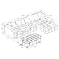 Amara 4-Piece Upholstered Sectional Sofa