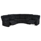 Hagen Upholstered Power Reclining Sectional Sofa Steel Grey
