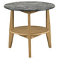 Bradley 2-Piece Round SmartTop Coffee Table Set Grey and Natural