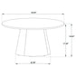 Franklin 36-inch Round Pedestal Coffee Table Grey and Dark Brown