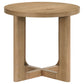 Kessler 3-piece Round Sculptural Wood Coffee Table Set Light Oak