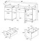 Tracy 55-inch 2-drawer Office Computer Desk Mango