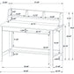 Besler 47-inch SmartTop Writing Desk with Shelf Grey Stone and Black
