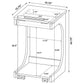 Ralston C-Shaped Lift-Top Sofa Side Table With Casters Mango