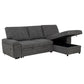 Demko Sleeper Sectional Sofa with Speaker and Storage Chaise Granite