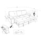 Demko Sleeper Sectional Sofa with Speaker and Storage Chaise Granite