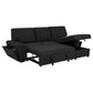 Demko Sleeper Sectional Sofa with Speaker and Storage Chaise Black