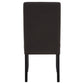 Berning Fabric Upholstered Parson Side Chair Charcoal Grey (Set of 2)