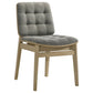 Hamlyn 5-piece Round Wood Dining Set Grey and Natural Oak