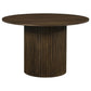 Hamlyn 5-piece Round Wood Dining Set Black and Walnut