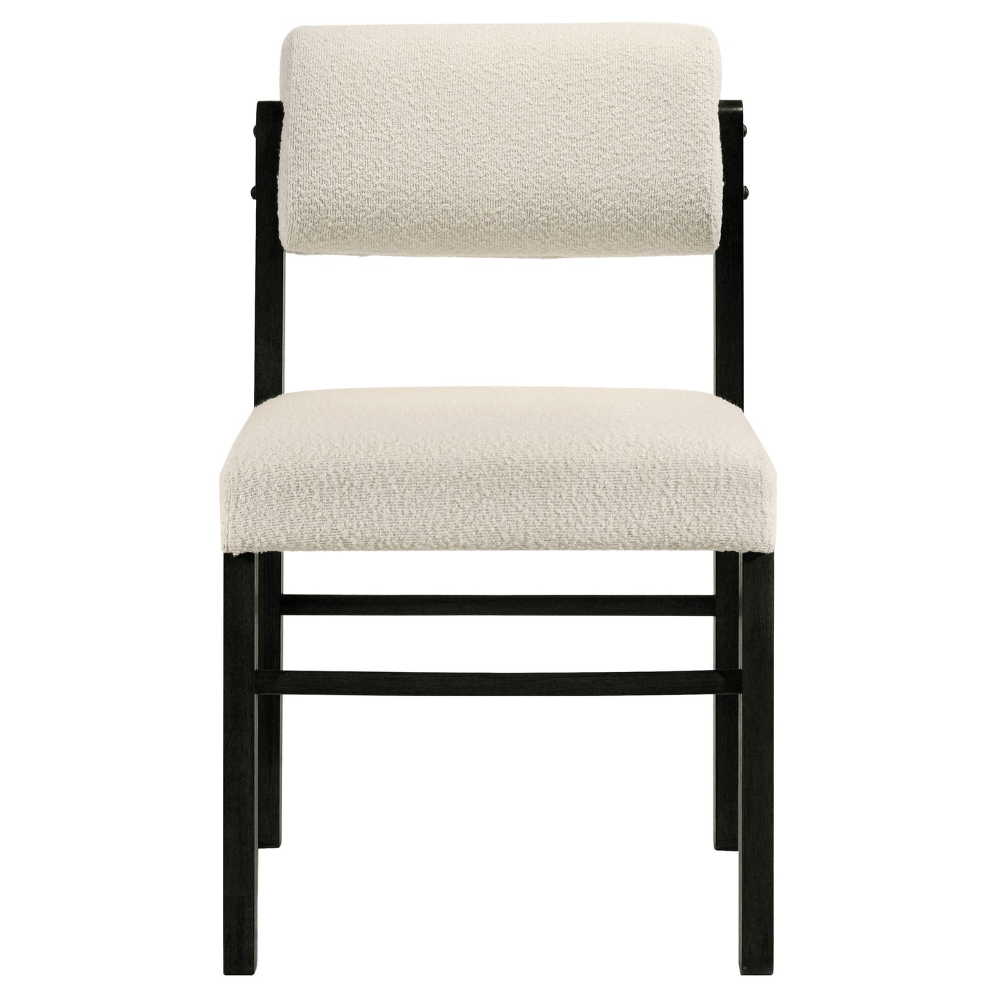 Kehoe Upholstered Dining Side Chair Cream and Black (Set of 2)