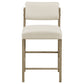 Kehoe Upholstered Counter Height Chair Cream and Natural Oak (Set of 2)