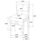 Strouse 5-piece Dining Set Cream and Natural Oak