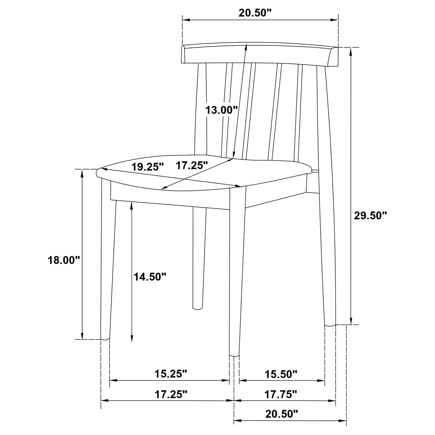 Strouse 5-piece Dining Set Wheat and Walnut