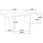 Decker 82-inch Rectangular Wood Dining Table Black