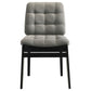 Redbridge Velvet Upholstered Side Chair Grey and Black (Set of 2)