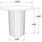 Hamlyn 2-piece Round Fluted Coffee and End Table Set Black
