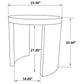 Sweeney 24-inch Round Wood Occasional Side End Table Dark Walnut