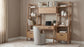 Fabian Bookshelf Bridge with Cubbies Distressed Light Brown