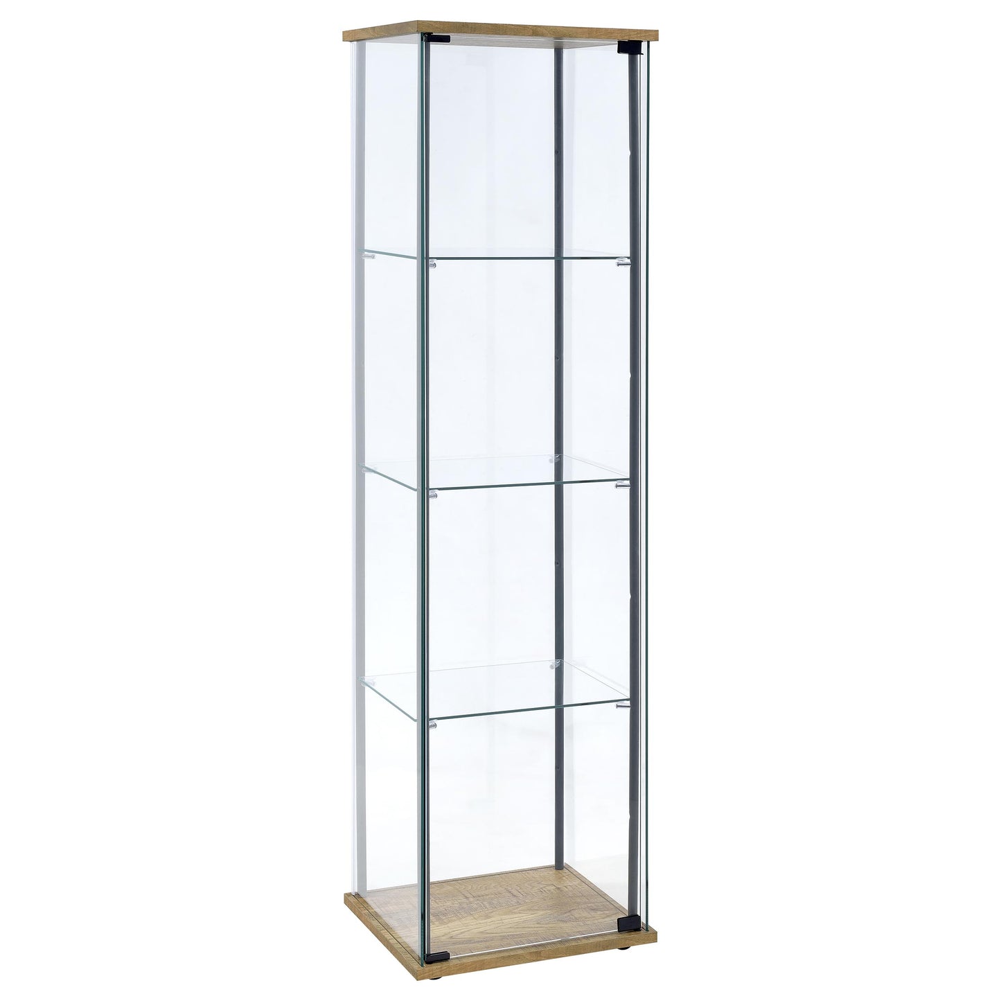Bellatrix 3-shelf Clear Glass Curio Cabinet Mango