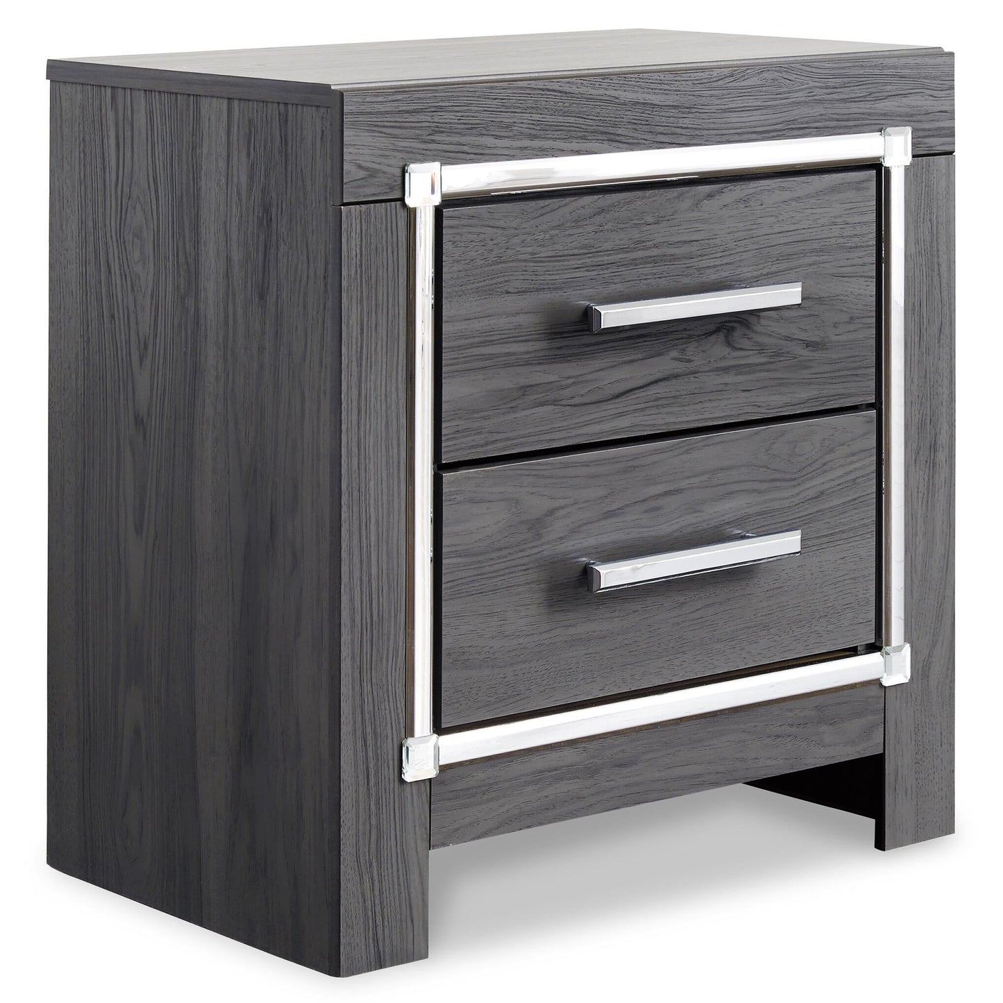 Lodanna Queen/Full Upholstered Panel Headboard Bed with Mirrored Dresser, Chest and Nightstand