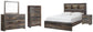 Drystan Queen Bookcase Bed, Dresser, Mirror, Chest and Nightstand