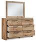 Hyanna Queen Panel Storage Bed, Dresser and Mirror