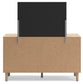 Cielden Queen Panel Bed with Mirrored Dresser and Nightstand
