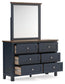 Landocken Twin Panel Headboard, Dresser, Mirror and Nightstand