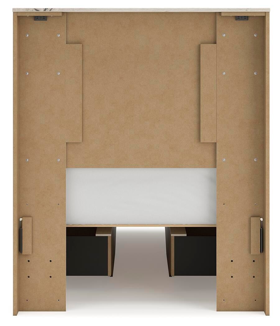 Lawroy Twin Panel Bed with Storage, Dresser, Mirror, Chest and Nightstand