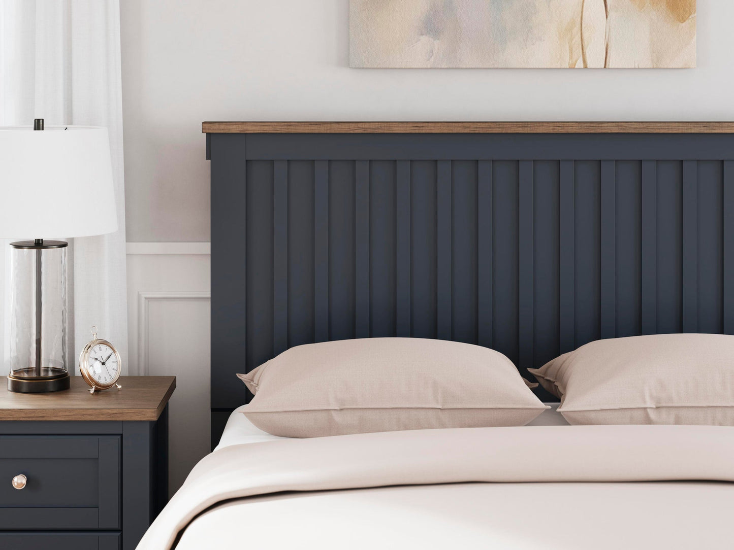 Landocken Queen Panel Headboard, Dresser, Mirror, Chest and Nightstand