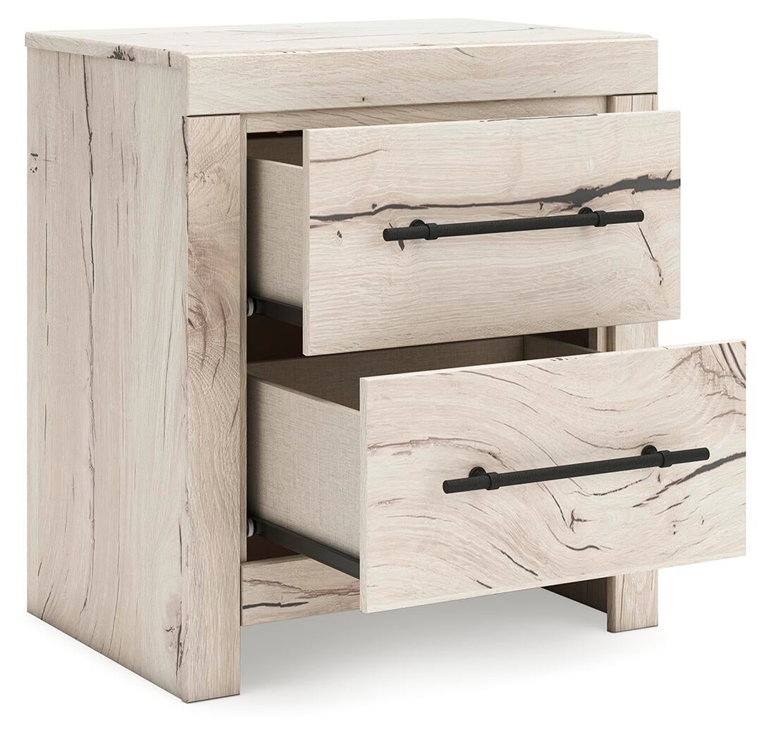 Lawroy Twin Panel Bed with Storage, Dresser, Mirror and Nightstand