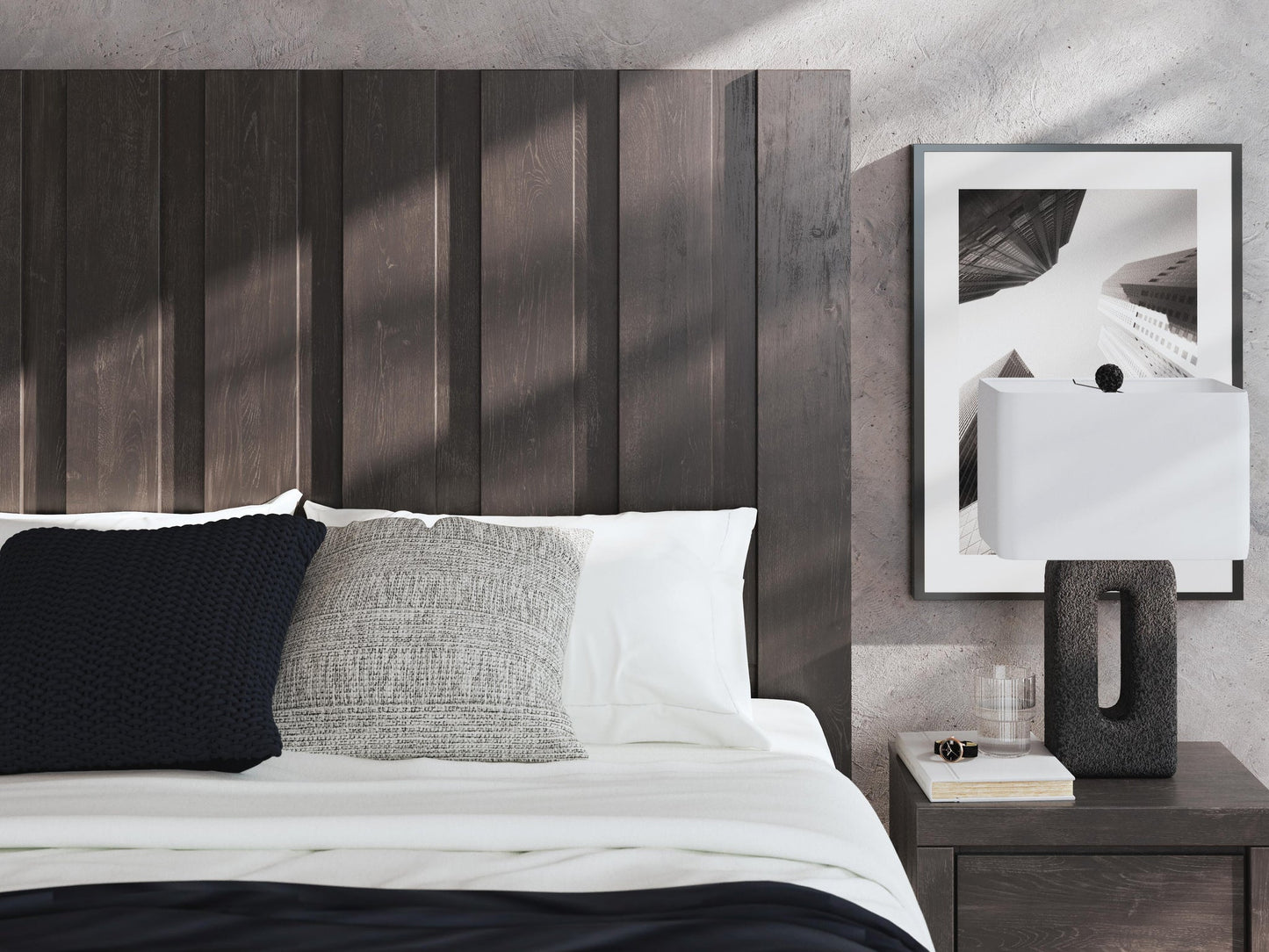 Fraluna King Panel Bed, Dresser, Mirror and Nightstand