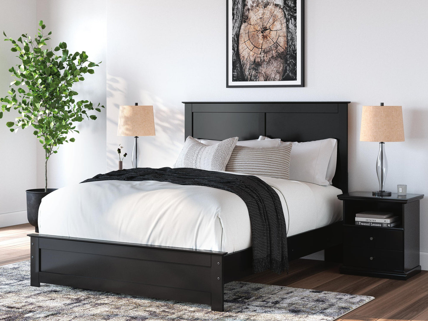 Maribel Queen Panel Bed, Dresser and Mirror