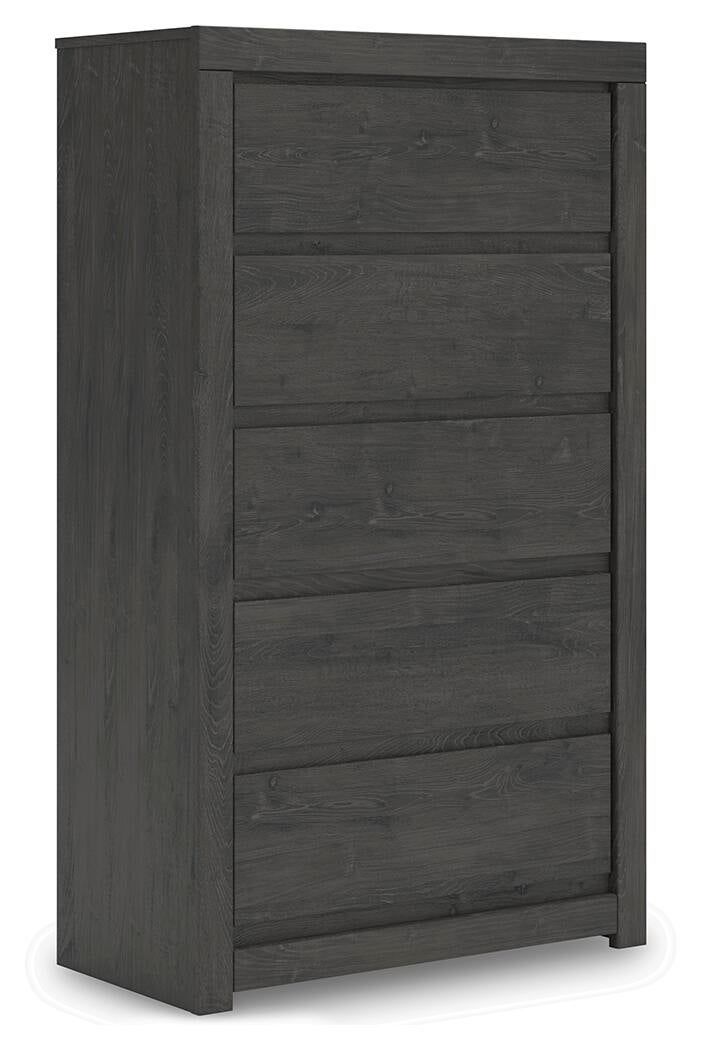 Fraluna Queen Panel Bed, Dresser, Mirror, Chest and Nightstand
