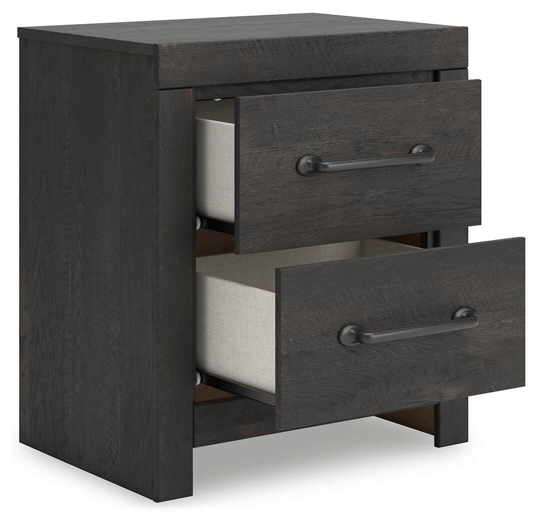 Hollivern Twin Panel Bed with Storage, Dresser, Mirror, Chest and Nightstand