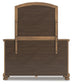 Feddinger California King Panel Bed with Mirrored Dresser and Nightstand