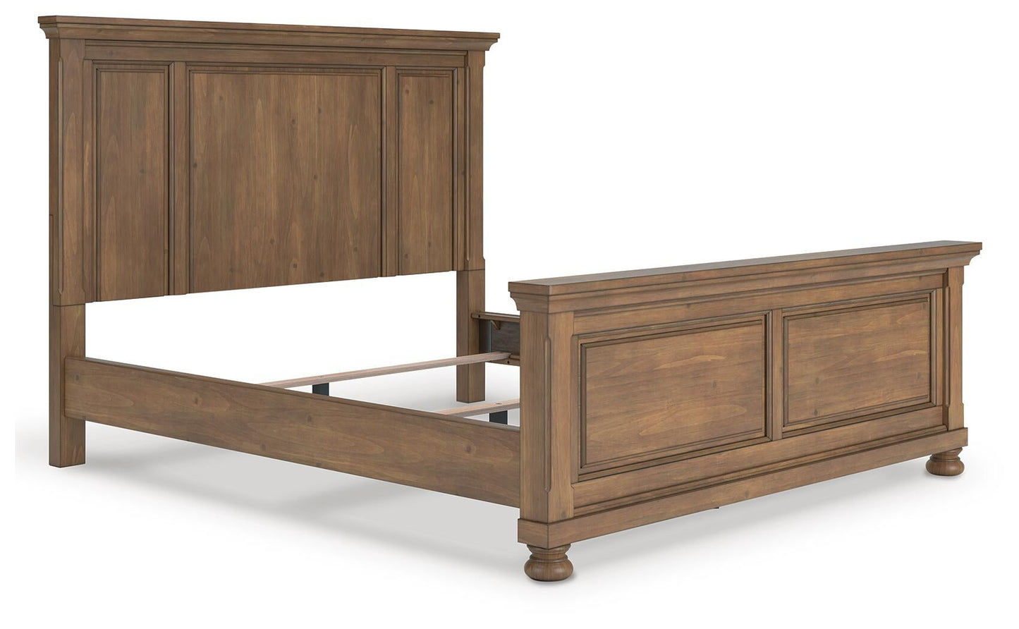 Feddinger California King Panel Bed with Mirrored Dresser and Nightstand