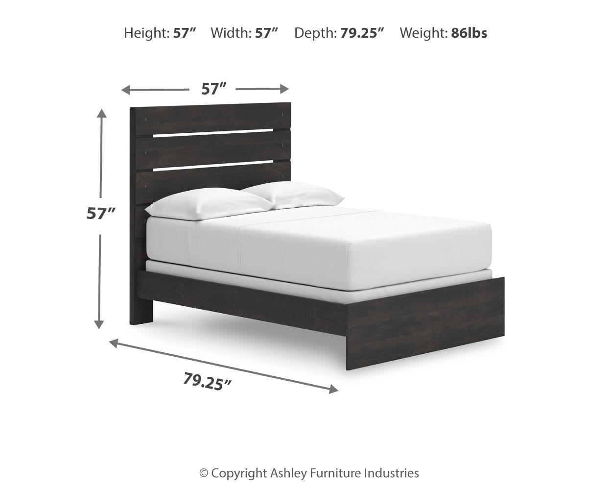 Hollivern Full Panel Bed, Dresser and Mirror