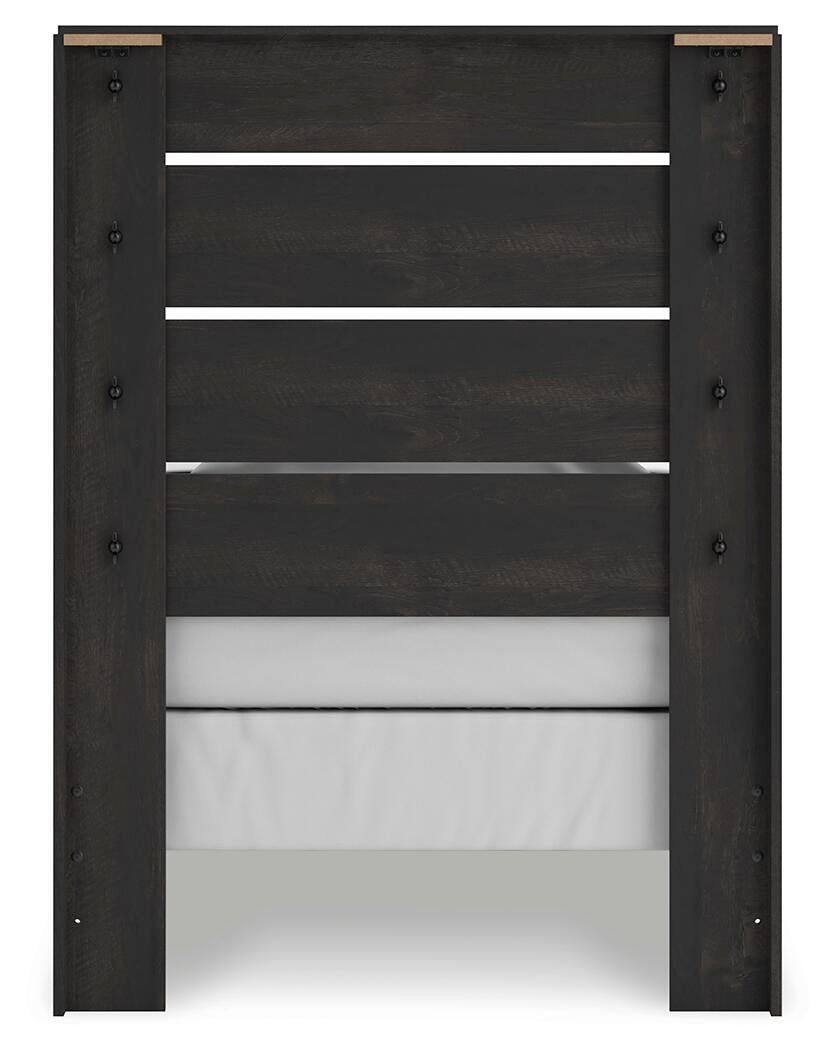 Hollivern Twin Panel Bed, Dresser and Mirror