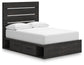 Hollivern Full Panel Storage Bed, Dresser, Mirror, Chest and Nightstand