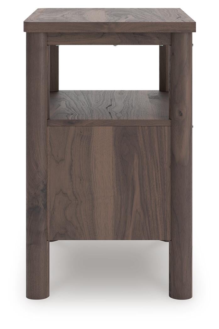 Pamytta Twin Upholstered Panel Platform Bed, Dresser, Mirror and Nightstand