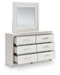 Zuraleus King Upholstered Panel Platform Bed, Dresser, Mirror, Chest and Nightstand