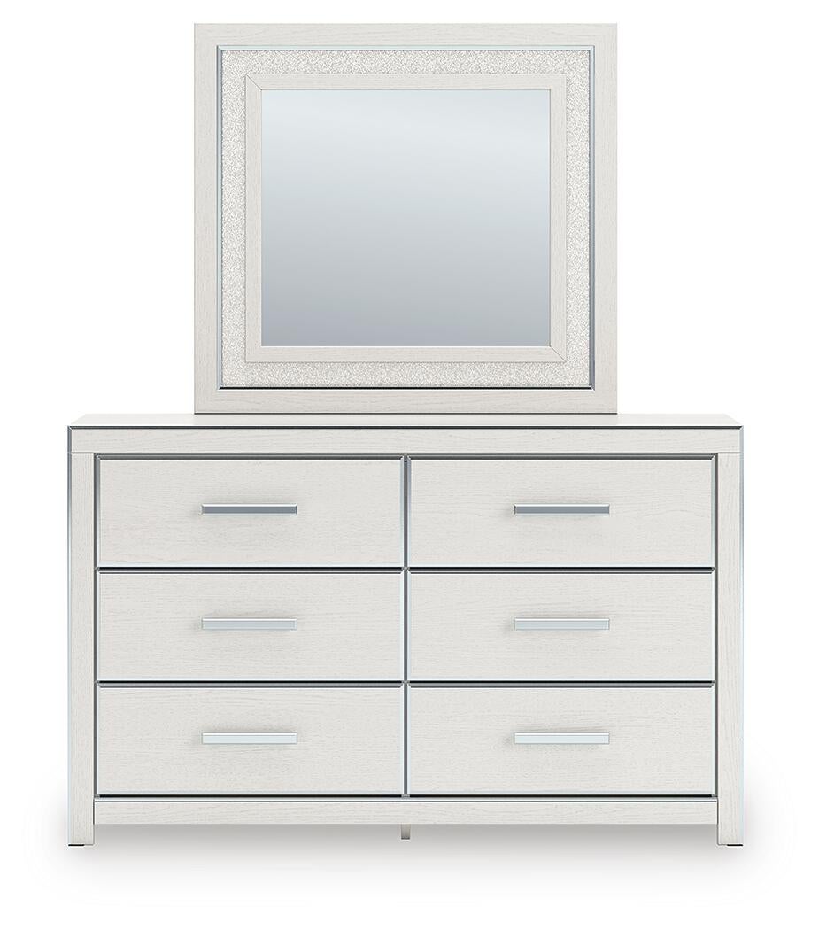 Zuraleus King Upholstered Panel Bed, Dresser, Mirror and Nightstand