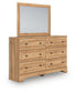 Aleaport Full Panel Bed with Mirrored Dresser and Nightstand